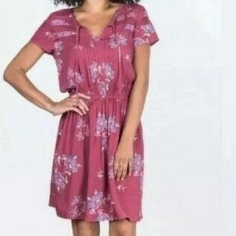 Matilda Jane Womens Make Believe Art Class Mini Dress Floral Short Sleeve Siz…